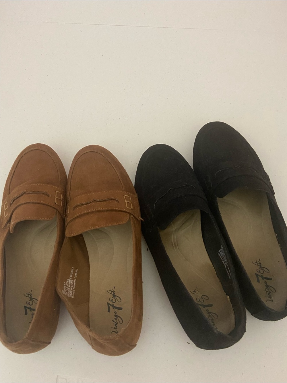2 pair loafers